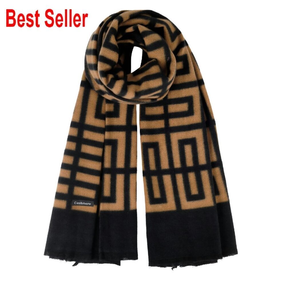 Oversized Blanket Shawl Soft Classic Tassel Scarf Elegant Winter Wear - Picture 1 of 7